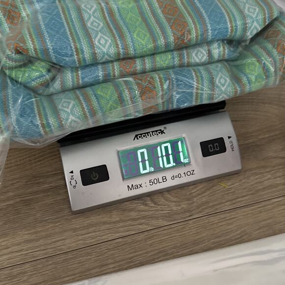 Handmade Dress Medium Green Blue Boho Hippie Striped Tunic Festival Sleeveless - Picture 8 of 8